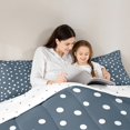 thumbnail image 5 of Manfei Cartoon Polka Dots Full Size Comforter Sets,Fashion French Style Bedding Comforter Set,White Teal Bedding Sets For Children,Breathable Home Decor Reversible,3-Piece, 5 of 8