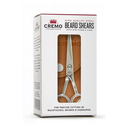 Beard And Mustache Stainless Steel Shears With Carrying Case And Comb 3 pack 