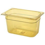 Rubbermaid FG212P00AMBR Amber Fourth Size x 6"D Hot Food Pan