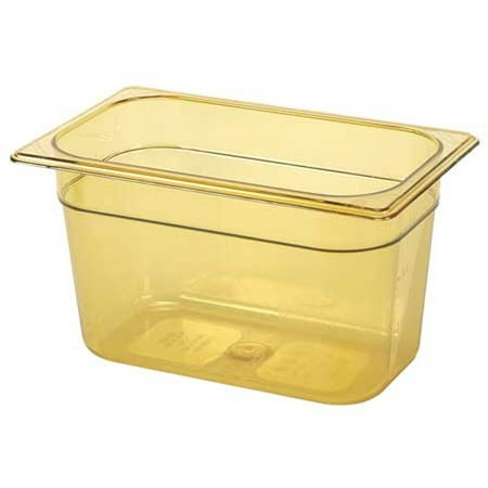 Rubbermaid FG212P00AMBR Amber Fourth Size x 6"D Hot Food Pan