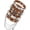 Brown, variant on Rock Punk Studded Faux Leather Bracelet Set, Goth Spiked Cuff Wristband Adjustable Bracelets for Halloween Party Favors Emo Grunge Accessories Brown -
