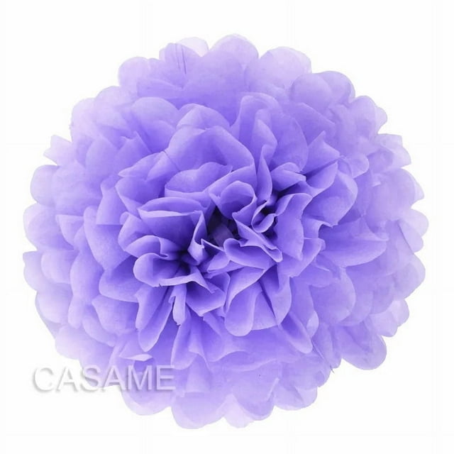 Pompones de papel decorativos para bodas, 10 cm, 15 cm, 20 cm, 25 cm, 4, 6, 8 y 10 pulgadas, bolas para fiestas, decoración del hogar, papel de seda, decoración de cumpleaños, morado claro, 10