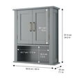 thumbnail image 4 of Teamson Home Mercer Mid Century Modern Removable Wooden Wall Cabinet, 4 of 10