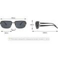 thumbnail image 6 of Rectangle Sunglasses for Women,Rimless Shield Wrap Around Sunglasses Trendy Men Fashion Rhinestone Y2K Sun Glasses, 6 of 9