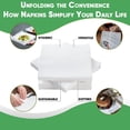 thumbnail image 3 of Pantryware Essentials Paper Lunch Napkins. 500 Count Lunch Napkins 1 Ply, White. 12 x 12, 3 of 5