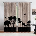 thumbnail image 3 of Eagle Elephant Moose Extra Large Blackout Curtains, Forest Plants Bushes Breathable Bathroom Window Treatments, Thermal Insulated Window Shades Apply to Living Room Bedroom Kitchen-W52xL84in, 3 of 6
