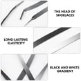 thumbnail image 3 of EeaseCA 1 Pair Universal Elastic Sneakers Laces Black Gradient Pattern Flat Shoelaces, 3 of 7