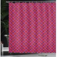 thumbnail image 3 of Ambesonne Plaid Shower Curtain, Diagonal Checkered Retro Art, 69"Wx70"L, Green Magenta Quartz, 3 of 4