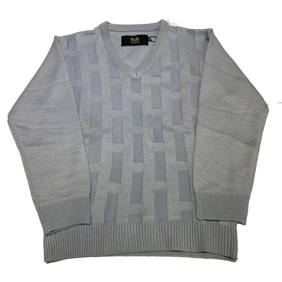 Elie Balleh Grey Melange V Neck Grey Boys Sweater