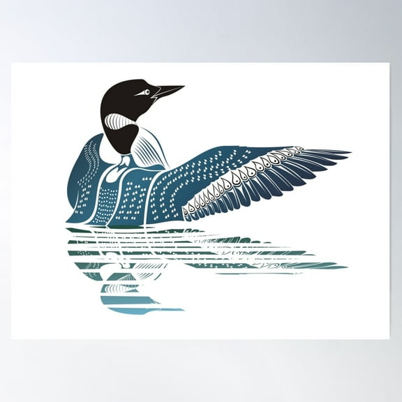 The Loon Poster Wall Art, Modern Wall Decor For Living Room Bedroom, 8x12 UNFRAMED