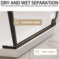 thumbnail image 4 of 36 Corner Shower Door,36" W x 72" H Neo-Angle Corner Shower Enclosure,Frameless Pivot Shower Doors with 1/4” (6MM) SGCC Tempered Glass for Walk-in Shower,Matte Black, 4 of 10
