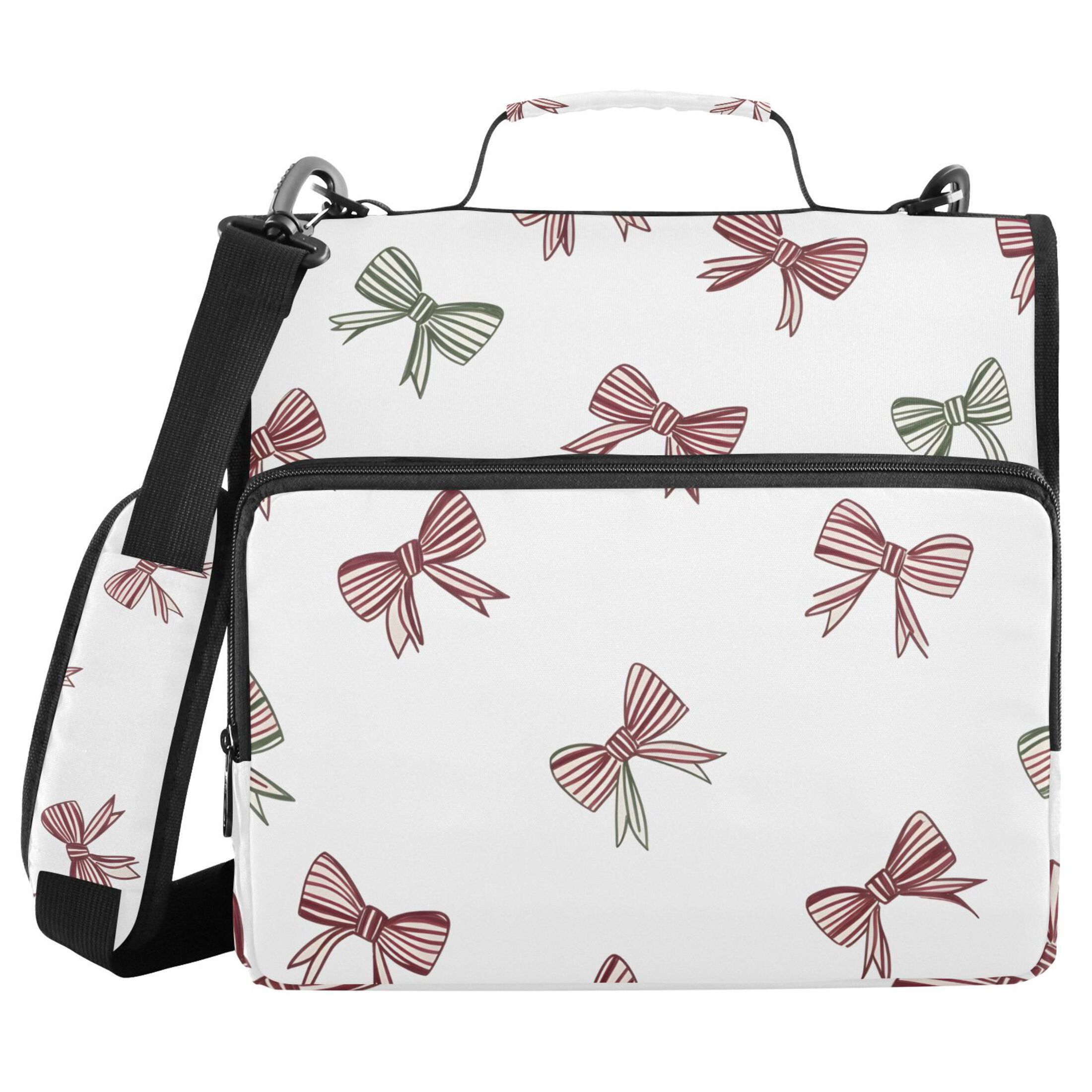 ALAZA Zipper Binder Bow-a1 3 Ring Trapper Keeper File Folder Organizer Bag