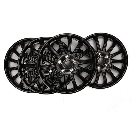 SET OF 4 14'' UNIVERSAL BLACK AUTO CAR RIM WHEEL SKIN TIRE ...