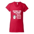 thumbnail image 2 of Wild Bobby, Office Dwight Quote Before I Do Anything, Pop Culture, Women Standard V-Neck Tee, Red, X-Large, 2 of 4