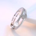 thumbnail image 2 of une Bague Femme Diamant Blanc (cuivre Blanc Plaqu Platine), Ouverture Rglable, 2 of 5