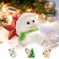 thumbnail image 1 of Fiudx Muñecos Navideños, Adorable Muñeco de Nieve de Resina, Decoración Navideña Festiva, Artesanía Exquisita, Versátil para Repisas y Mesas, Color Rojo, Perfecto para Regalos Navideños, Tamaño 3,4 X, 1 of 7