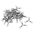 thumbnail image 1 of 30pcs Pesca Barril Giratorio Conector Aleación de Pesca Giratoria de 3 Vías Muy Y de Resistencia 4 Macarena 3 Way Swivels de pesca, 1 of 5