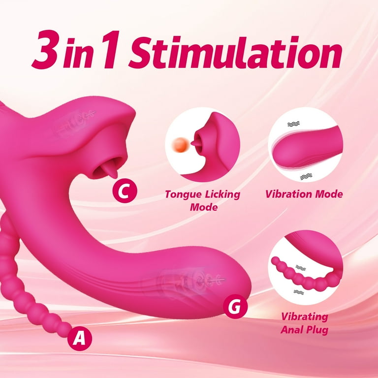 7 Licking & 7 Vibrating Mode Rabbit Vibrator,Women G-Spot Vibrator Dildo  with Butt Plug Anal Beads,Adult Sex Toys for Couples(Rose Red) - Walmart.com