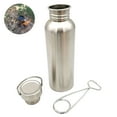 thumbnail image 2 of Stainless Camping Bottle Stainless Steel Bottle with Pothook Smooth Stainless Water Bottle Large Boiling Water Bottle Heat Resistant Boiling Drinking Bottle for Outdoor, 2 of 8