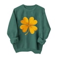 thumbnail image 2 of Women's St. Patrick's Day Graphic Print Long Sleeve Round Neck Sweatshirt Top, 2 of 6