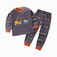 thumbnail image 4 of Gibobby Baby Boys Pajamas Boys Girls Pjs Set 2PC Soft Pajamas 1t 2t 3t 4t 5t Kids Fall Winter Long Sleeve Pajamas Loungewear Kid Sleepwear Toddler Boys Clothes,Dark Gray,Size 6-12 Months, 4 of 4
