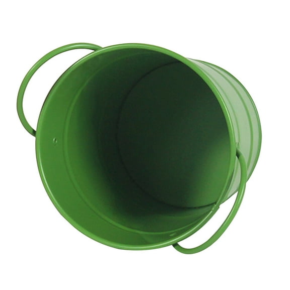 ifundom Small Metal Bucket with Handle Green Iron Bucket 1 Piece for Restaurant Kitchen Storage and Organization