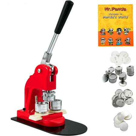 BENTISM Button Maker Machine  32 mm (1.25  ) Badge Punch Press Kit  Children DIY Gifts Pin Maker  Button Making Supplies with 500pcs Button Parts & Circle Cutter & Magic Book