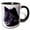 Black/White, variant on 3drose, Black Timber Wolf Snarling, Canus Lupus - Na02 Dno0314 - David Northcott, 15oz Two-tone Blue Mug