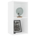 thumbnail image 4 of vidaXL 2-Tier Book Cabinet White and Sonoma Oak 15.7"x11.8"x30.1" Engineered Wood, 4 of 18