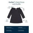 thumbnail image 6 of Baby Girls Charcoal Dress With Ruffle, 6 of 7