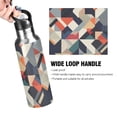 thumbnail image 4 of Yayeee 20oz Insulated Water Bottle Double Wall Stainless Steel with Flip Straw Lid, Geometric Pattern, 4 of 7