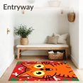 thumbnail image 3 of ODIKA 6x9 Machine Washable Non-Slip Area Rug, Glowing Kitty Floor Amusing Joke Party Decoration High Traffic Rug with Pad, Red, 607933, 3 of 8