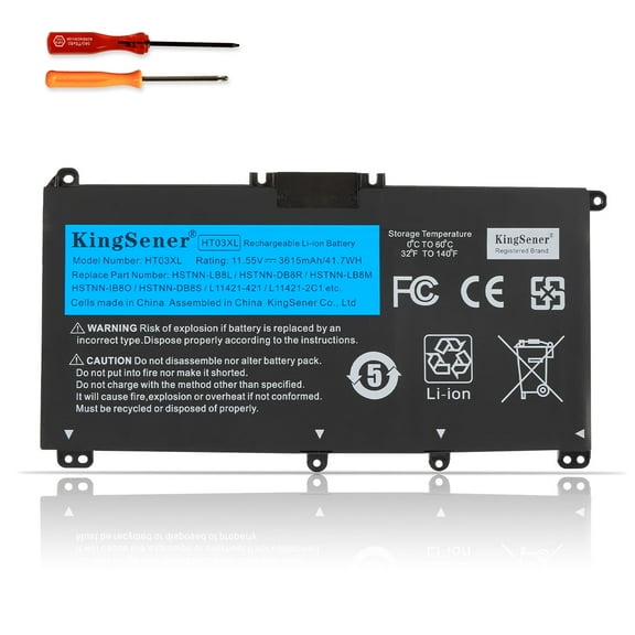 KingSener HT03XL Laptop Battery for HP Pavilion 14-CE 14-CF 14-DF 15-CS 15-DA 15-DB 15-DW 17-by 17-CA Series 15-CS0053CL 15-DW0033NR 15-DA0014DX L11421-542 L11421-2C2 HSTNN-UB7J HSTNN-DB8R