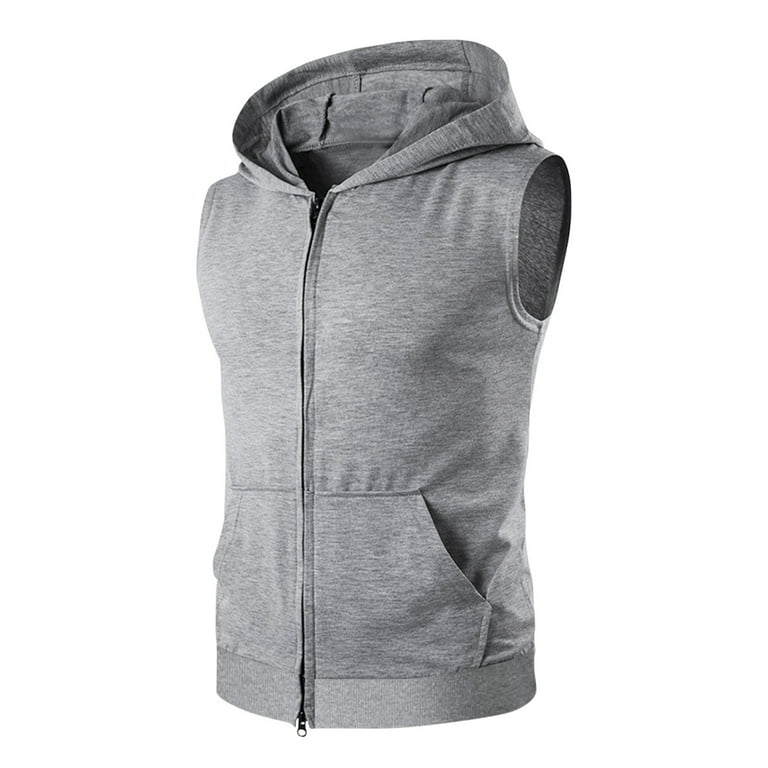 Hoodies For Men Zip Up Men'S Casual Fitness Hooded Double Zipper