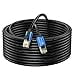 thumbnail image 3 of Abireiv Câble Ethernet Cat7 300 Pieds, Câble Extérieur Cat7 Triple Blindage SSTP 10Gbps 600MHz Câble Patch Ethernet pour Modem Routeur LAN RJ45, Uv/étanche, Enfouissement Direct, Veste PE, 3 of 4