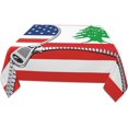 thumbnail image 3 of America Flag and Lebanese Flag Square Tablecloth Black, Stain & Wrinkle Resistant, Washable Polyester Table Cloth for Holiday, Buffet Parties, and Wedding, 3 of 8