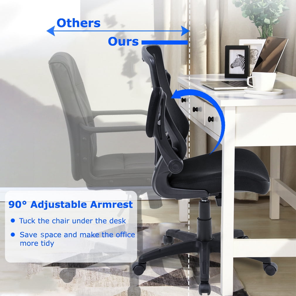 BestOffice Ergonomic Home Office Chair, Lumbar Support, Swivel Rolling for Women, Men(Black)