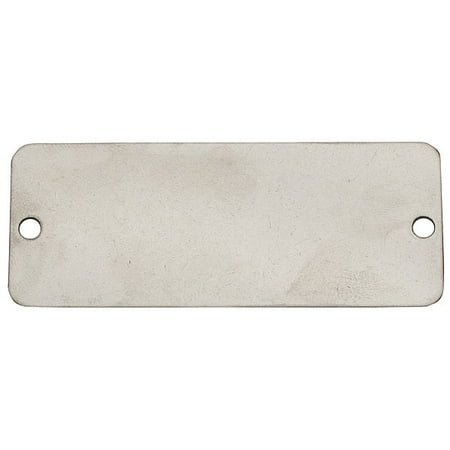 C.H. Hanson Blank Tag,3 in. W,Silver,Aluminum,PK100 41316