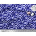 thumbnail image 2 of Soimoi Blue Georgette Viscose Fabric Circle & Oval Geometric Print Sewing Fabric Yard 42 Inch Wide, 2 of 3