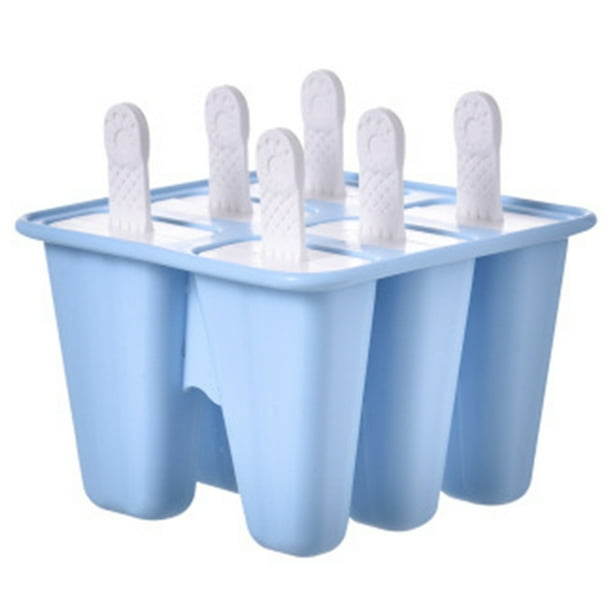 Molde De Hielo Azul Moldes Para Paletas 6 Bandejas De Hielo Moldes Para Paletas De Hielo De Silicona Reutilizables Máquina Para Hacer Paletas De Hielo De Fácil Liberación Paleta Con Asa Jormftte 2033739-3