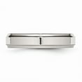 thumbnail image 3 of Solid Stainless Steel Ridged-Edge 5mm Plain Classic Wedding Band Ring Size 11.5, 3 of 7