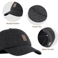 thumbnail image 2 of Winter for Men Outdoor Hat, Adjustable Warm Sport Golf Baseball Cap Hats Dad Caps Earflaps Thicken 55-60CM, 2 of 7
