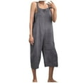 thumbnail image 2 of Lilgiuy Womens Ethnic Style Solid Cold Shoulder Suspender Cami Pants Jumpsuit Fall Fashion 2022 Spring Winter, 2 of 5