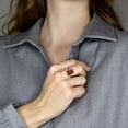 thumbnail image 2 of Sterling Silver and Baltic Honey Rectangle Amber Ring, 2 of 6
