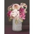 thumbnail image 2 of House Fenway 25x32 Black Ornate Wood Framed with Double Matting Museum Art Print Titled - Plum Mason Jar Floral, 2 of 4