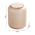thumbnail image 3 of Aursykel Multi Layer Rotating Jewelry Box with Mirror for Earrings Rings and Hand Jewelry Storage Suit for Dressing Table Space Saving Design Detachable Compartments Suit Gift for Women, 3 of 6