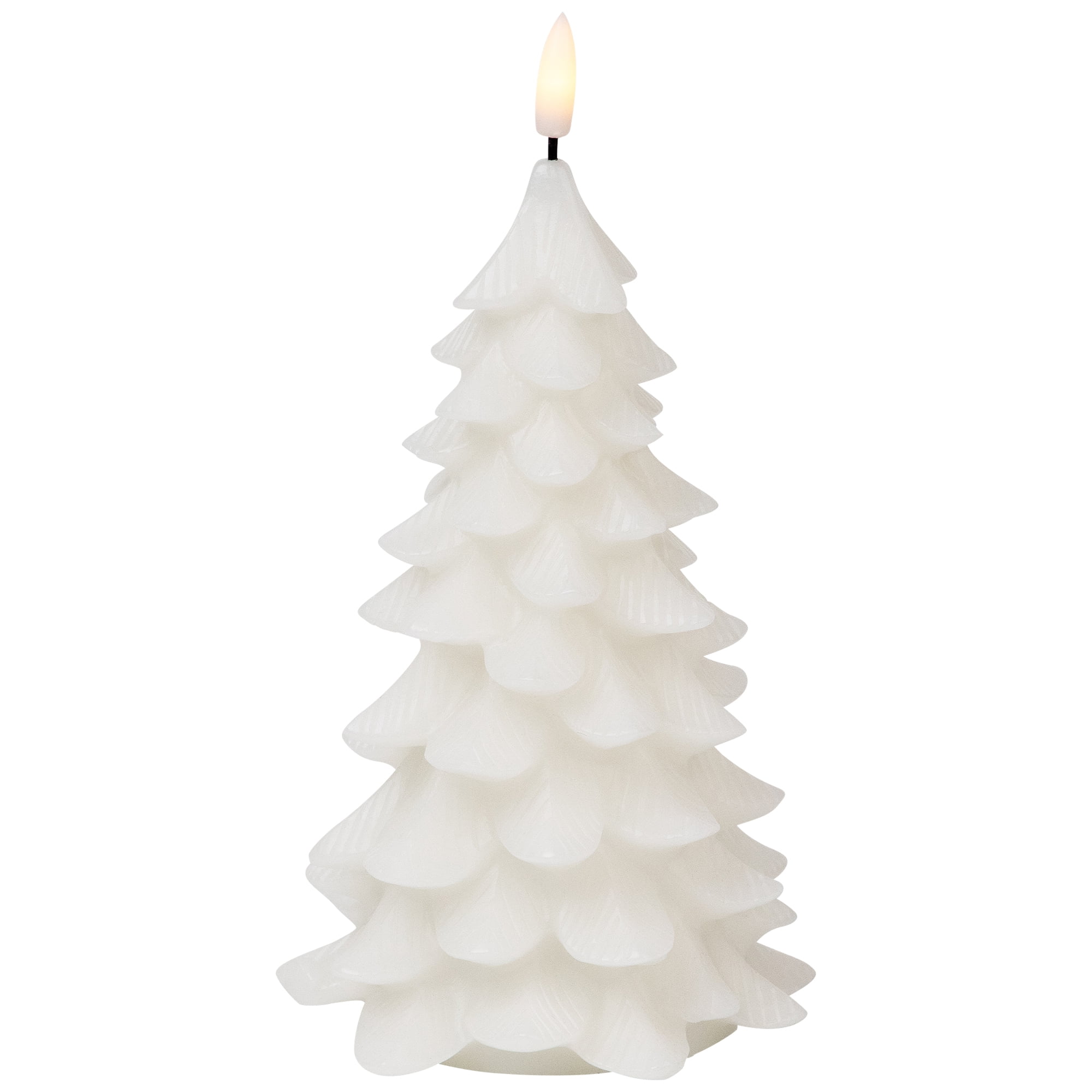 Northlight Flickering Flameless LED Christmas Tree Wax Candles - 7.25" - White - Set of 3