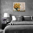thumbnail image 4 of Farmhouse Sunflower Wall Art Country Sunflower Hummingbird Pictures Wall Decor Rustic Sunflower Canvas Painting Modern Artwork Home Decorations for Bathroom Dining Room Kitchen Bedroom Office Framed, 4 of 7