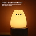thumbnail image 4 of Lámpara de gato, linda luz de noche de gato para mujeres, mamás, adolescentes, niñas, niños, amantes de los gatos, decoración de habitación de anime, luz nocturna, lámpara de gatito de silicona oso de fresa Hogar, 4 of 4
