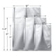 thumbnail image 3 of 75 Piezas Bolsas de Papel de Aluminio Mylar de 3 Tamaños, Bolsas Planas de Aluminio para Sellado Térmico Bolsas de Almacenamiento Bolsa para Alimentos Café Té Granos, 3 of 5